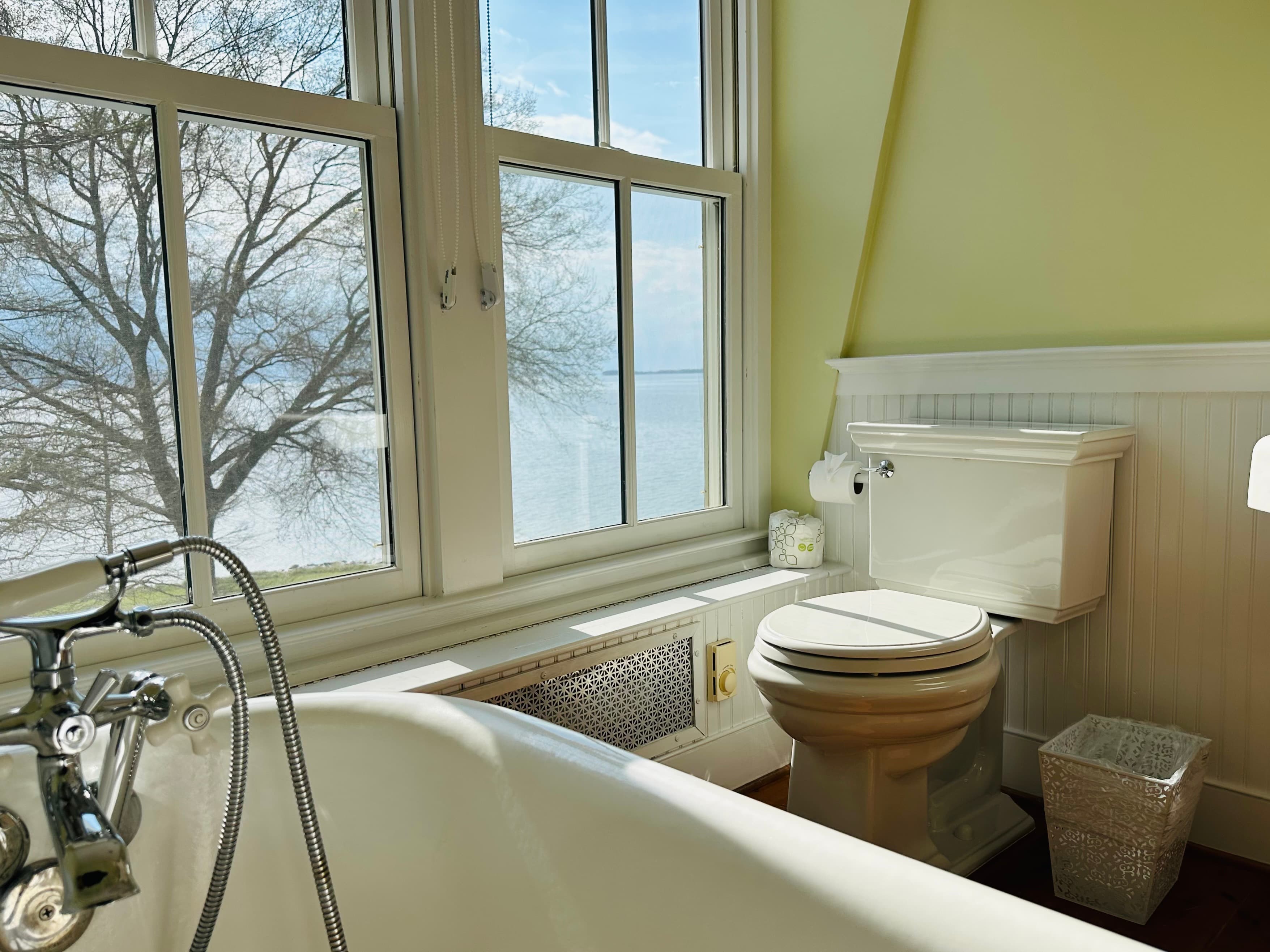 Private bath with water view, tub , No Stand Up Shower
