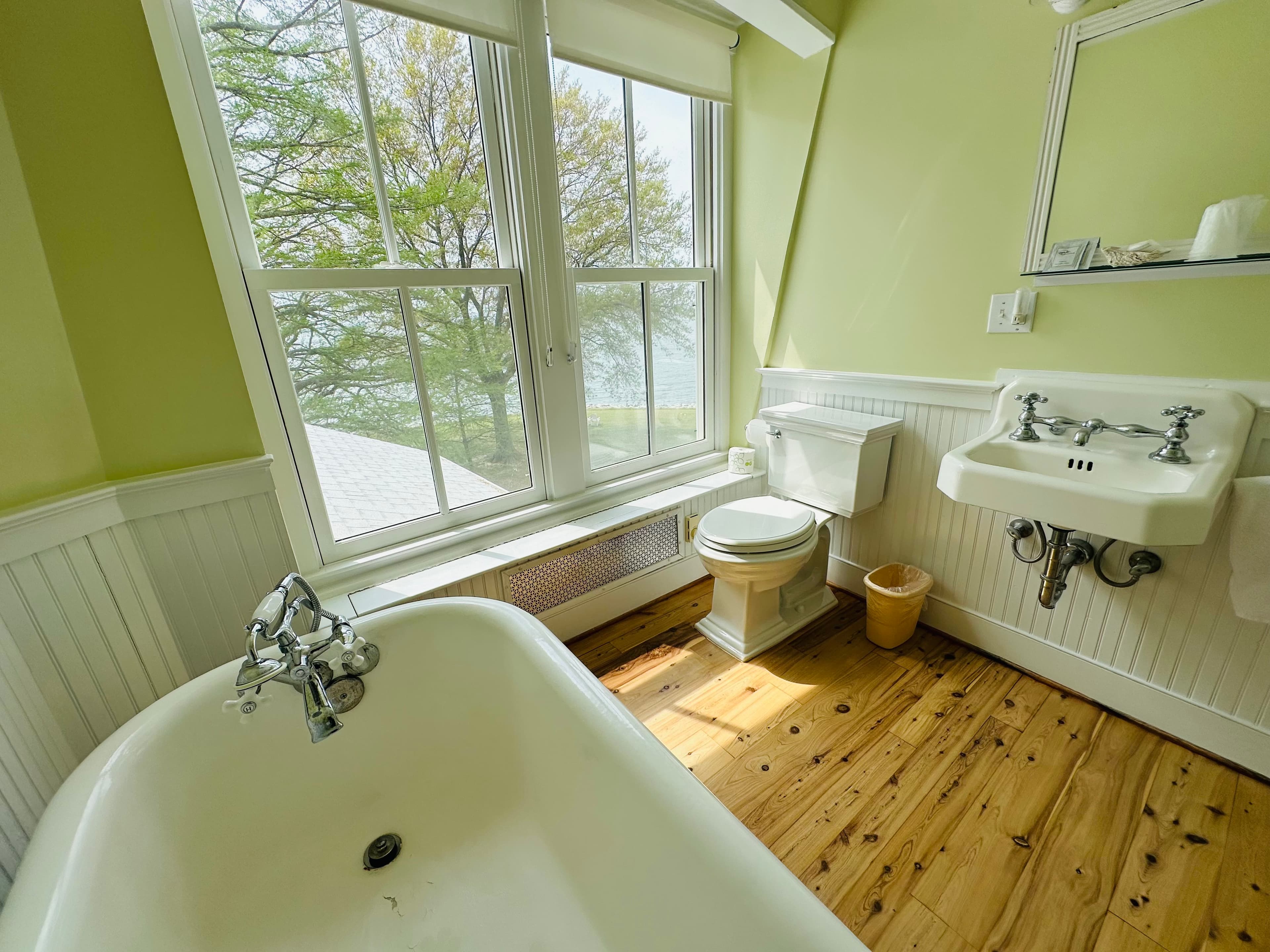 Clawfoot tub with hand held shower