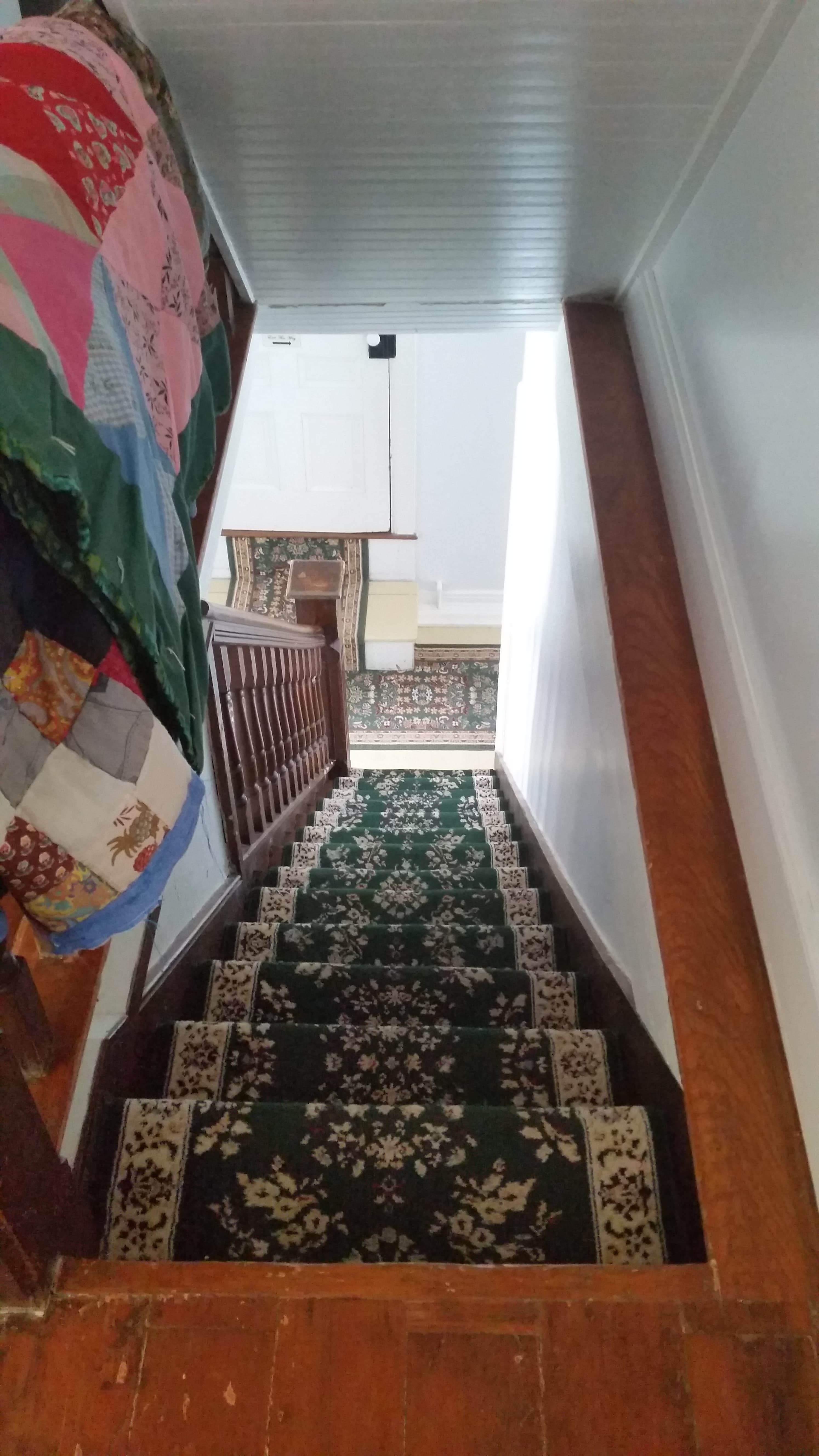 Stairs up from 2nd floor to Rose room